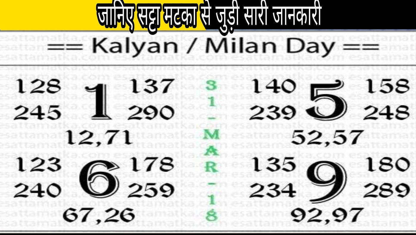 satta matka day kalyan