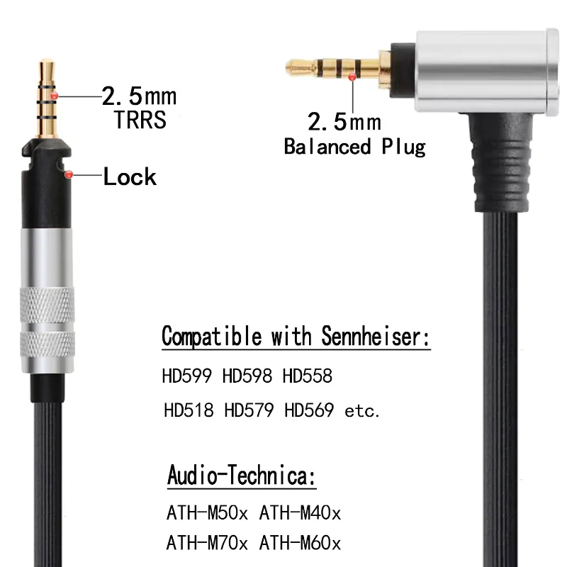 sennheiser audio cable 2.5 mm jack plug