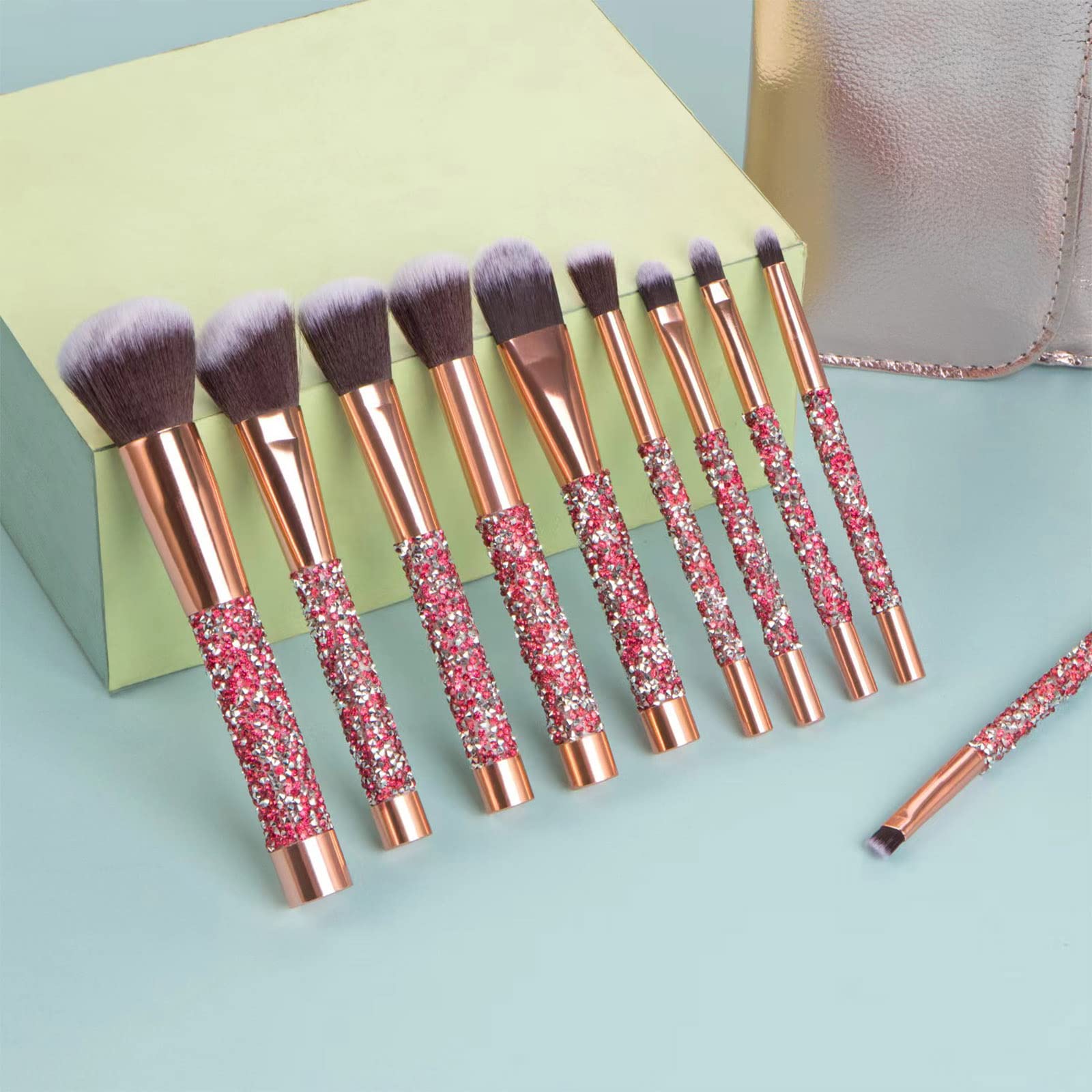 set glitz and glam makeup brushes