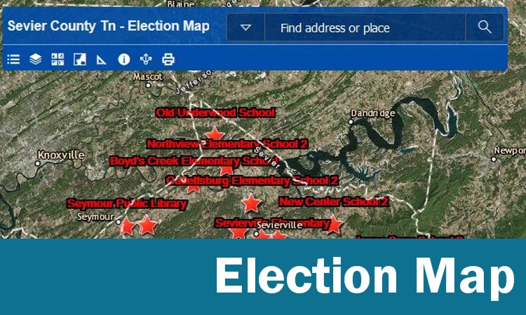 sevier county gis map