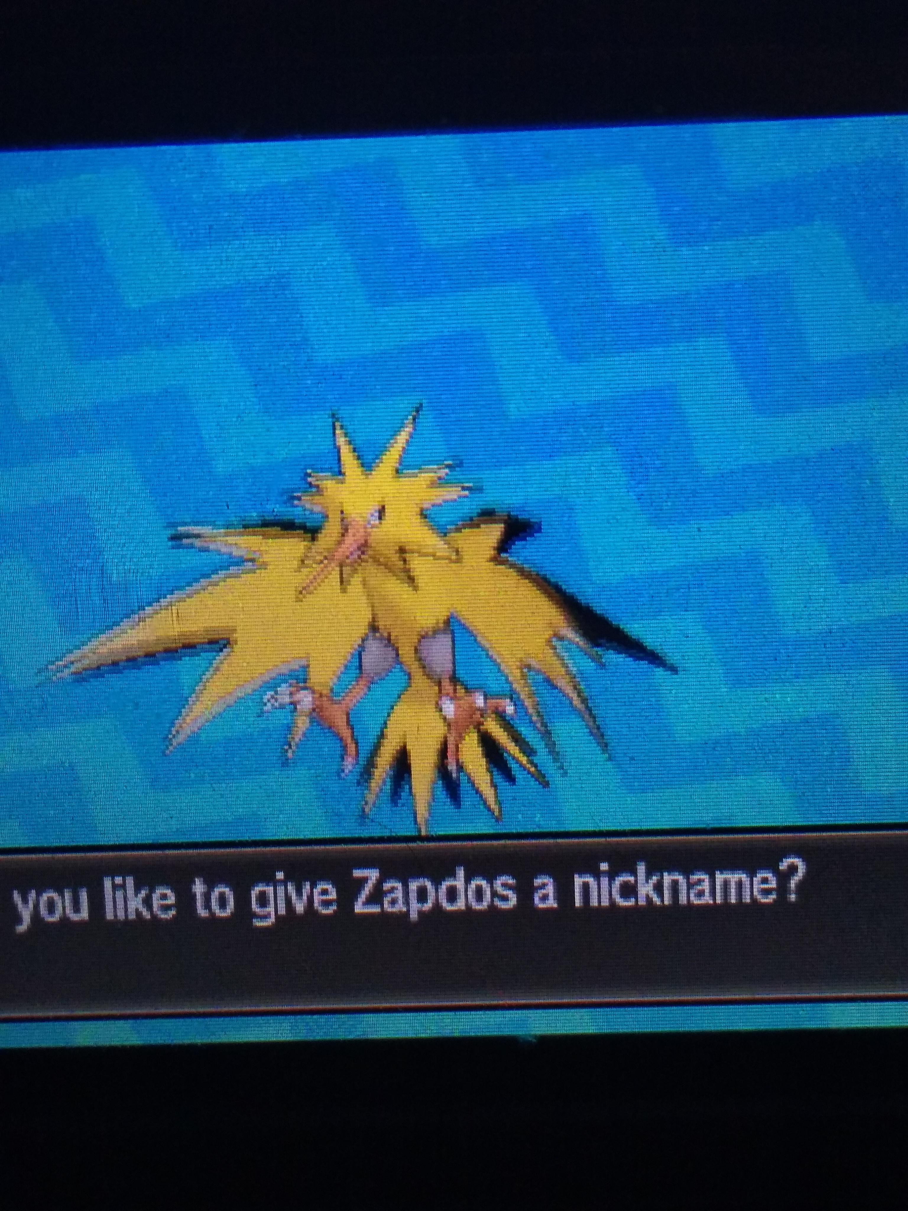 shiny zapdos ultra sun