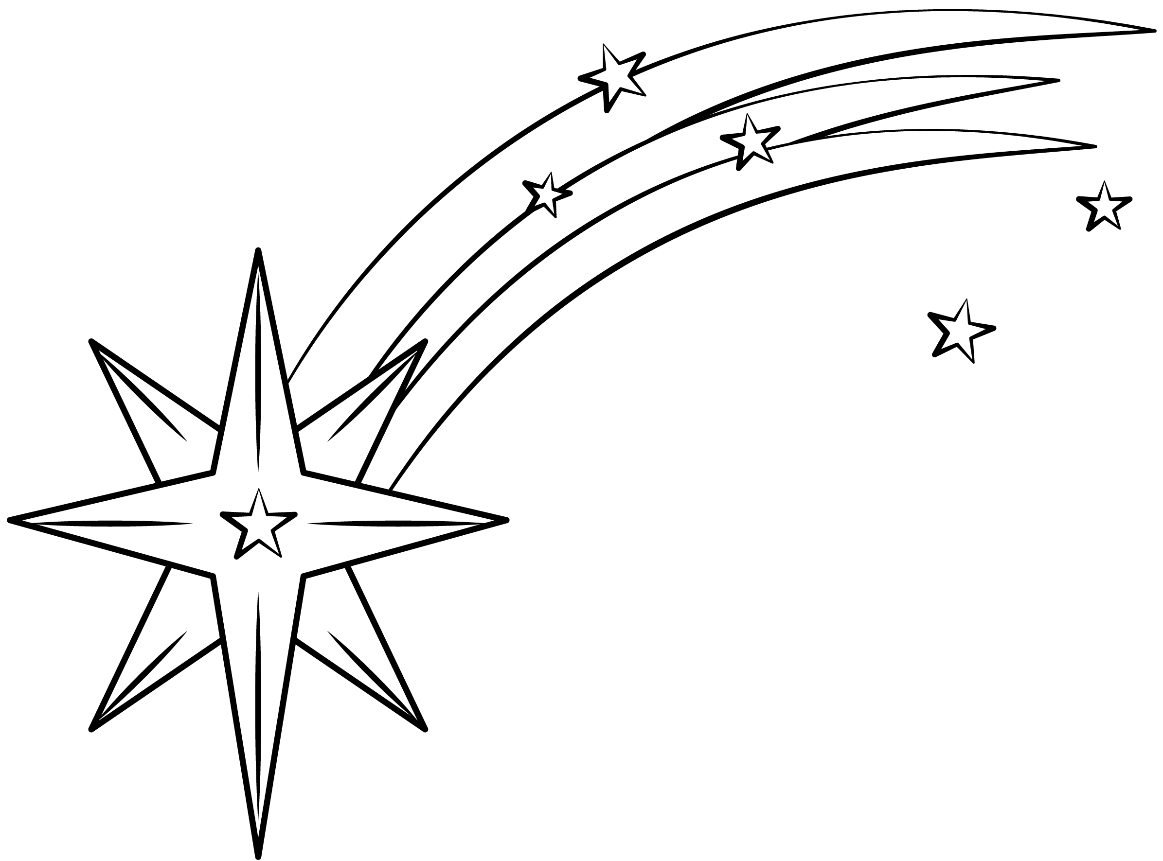 shooting star outline