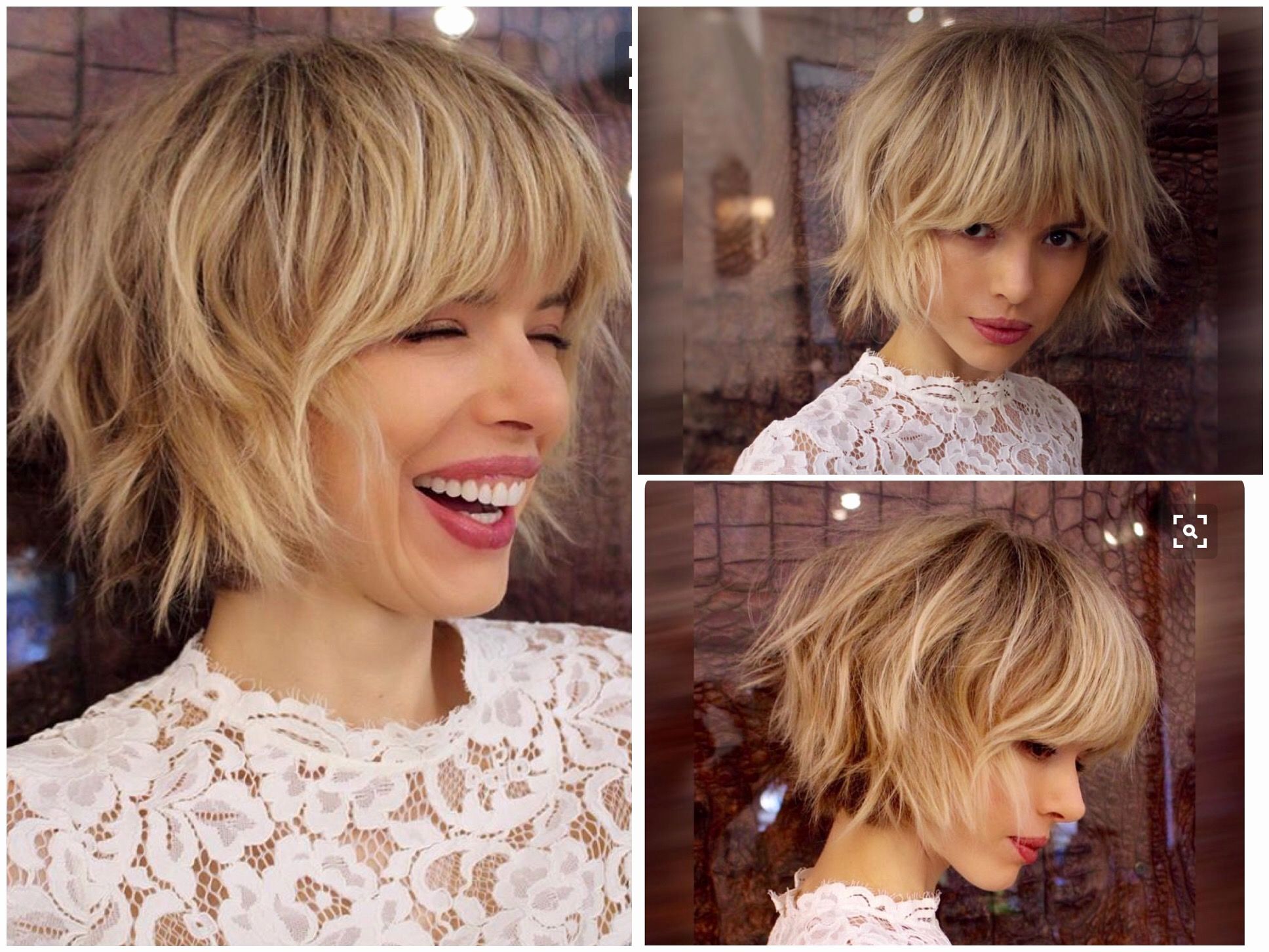 short bob con flequillo