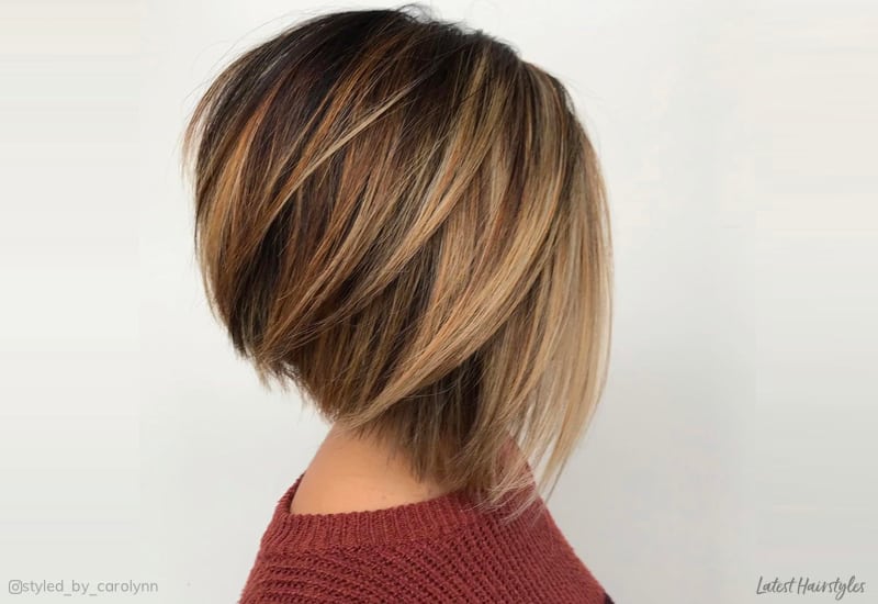 short hair highlighted