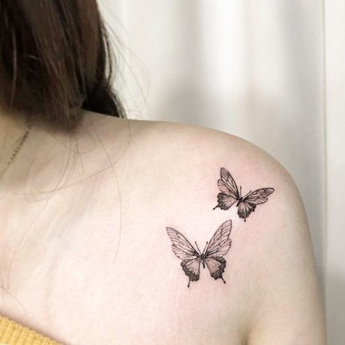 shoulder butterfly tattoo ideas