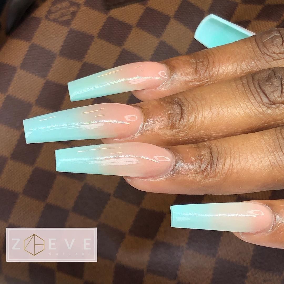 side view of acrylic nails