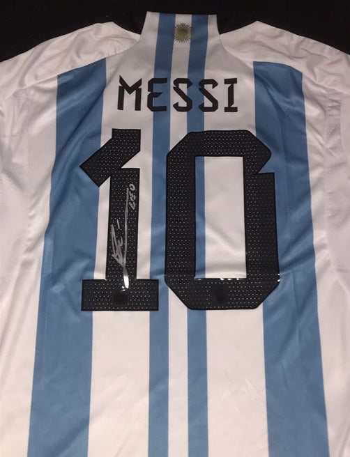 signed messi argentina shirt