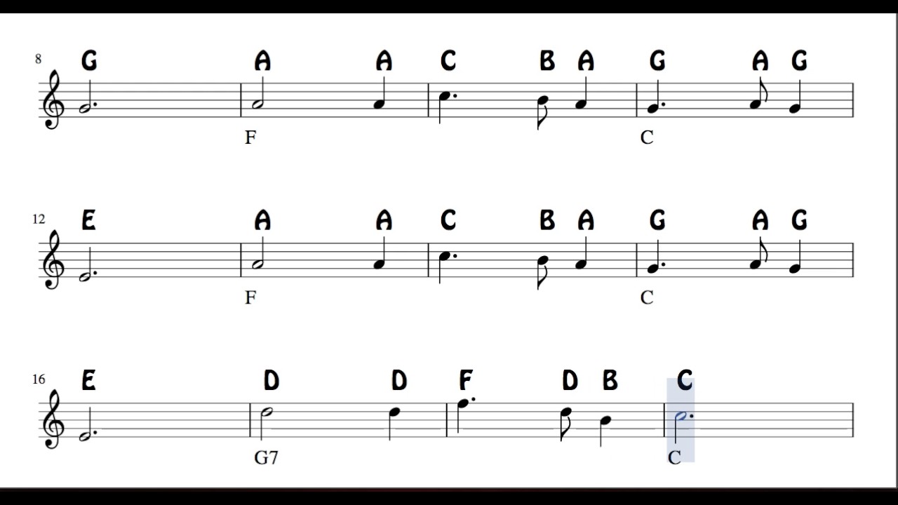 silent night recorder sheet music