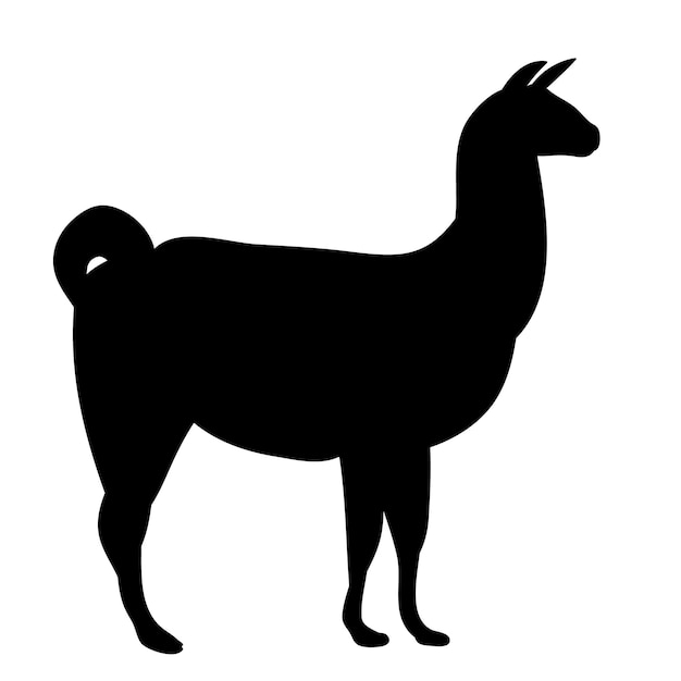 silhouette llama