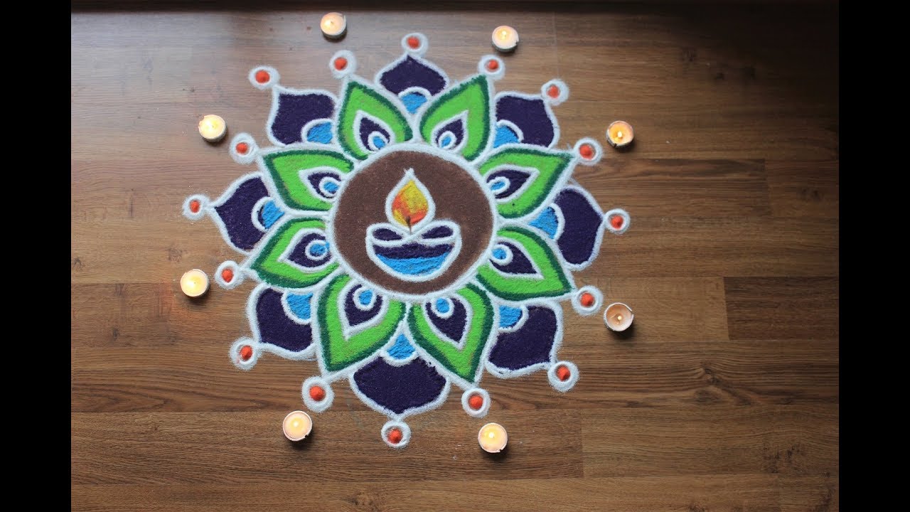 simple rangoli for diwali