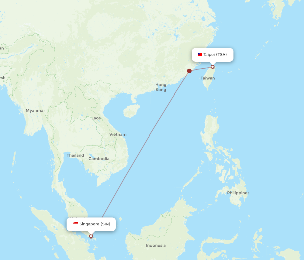 singapore to taipei flight duration