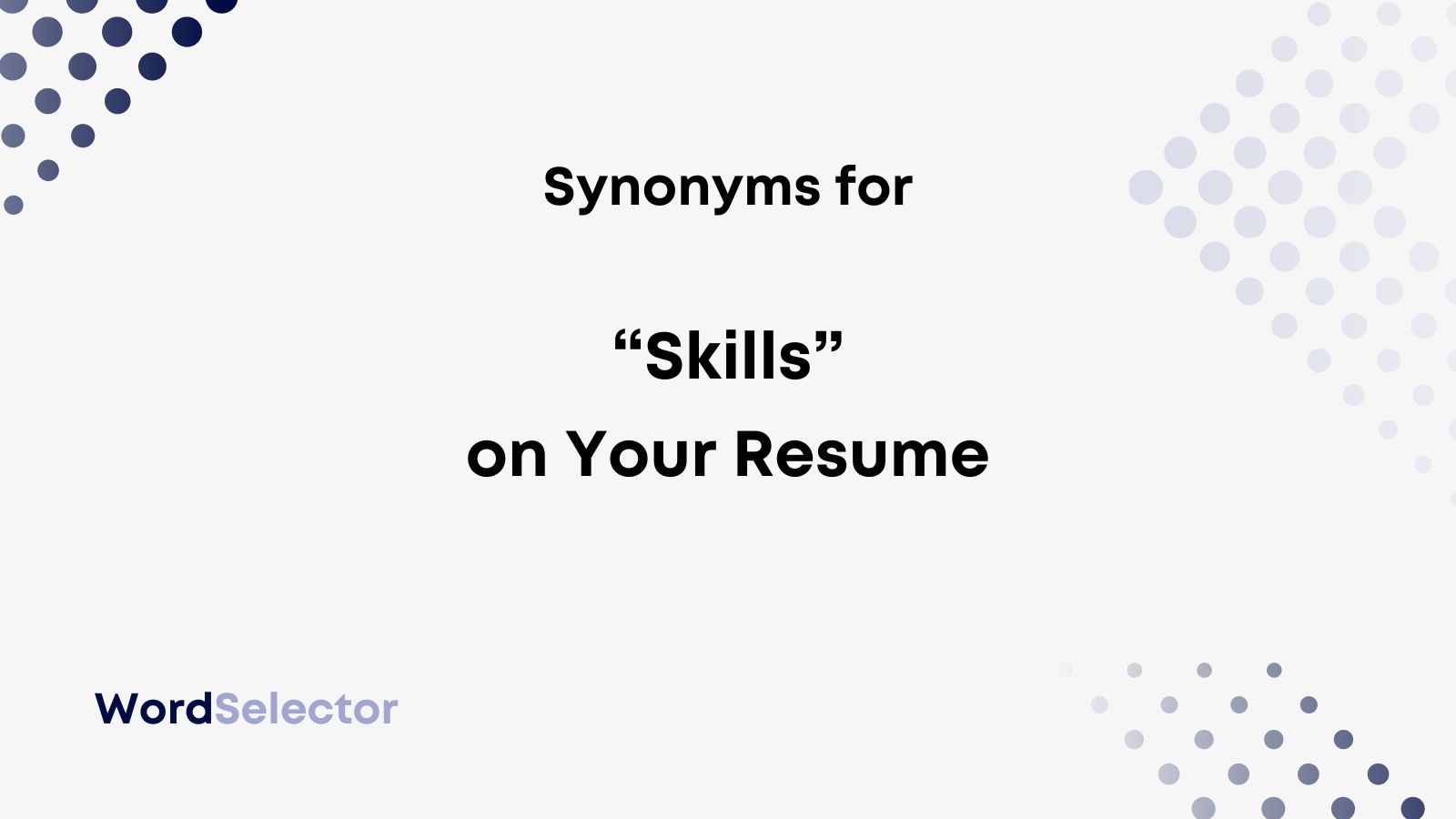 skills synonyms