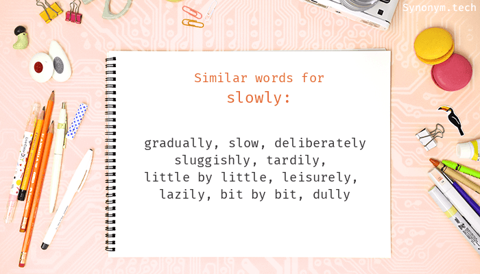 slowly synonym