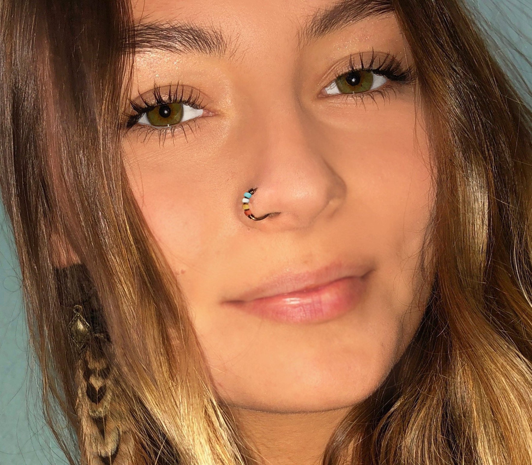 small nose piercing ring