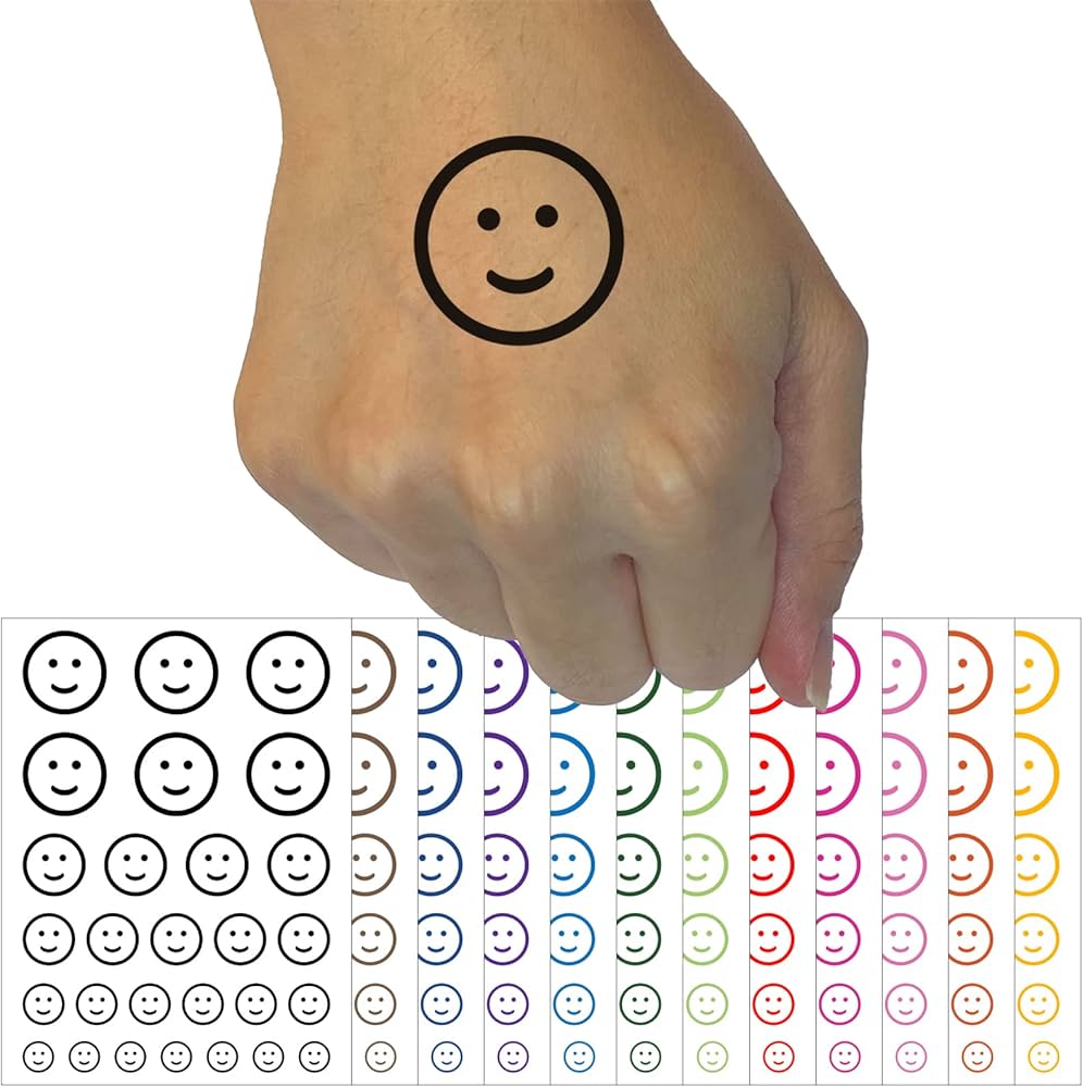 smiling face tattoo