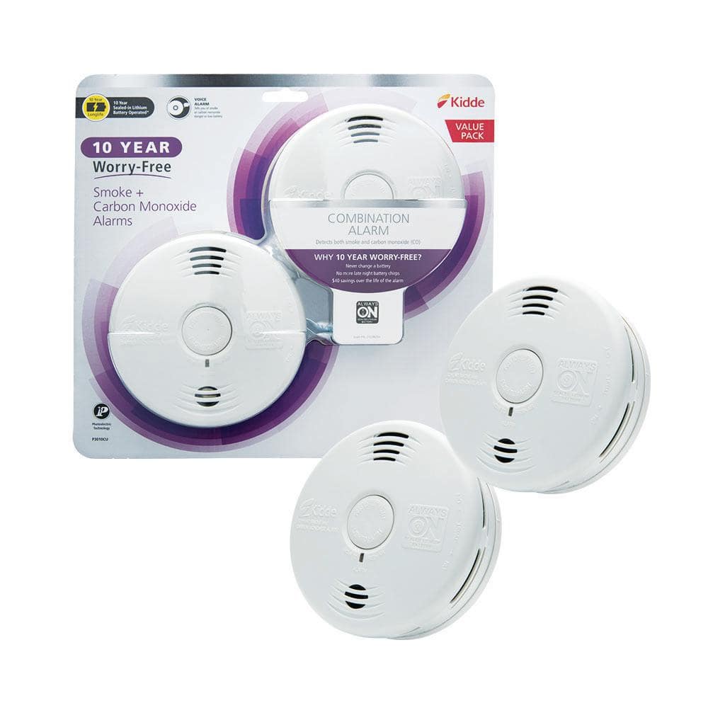 smoke carbon monoxide detector 10 year battery