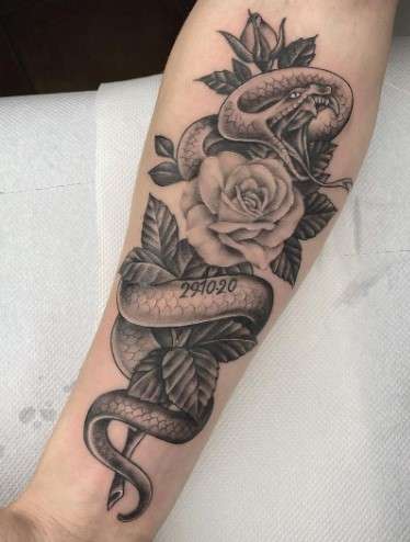 snake and flower tattoo meaning