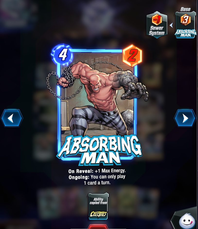 snap absorbing man