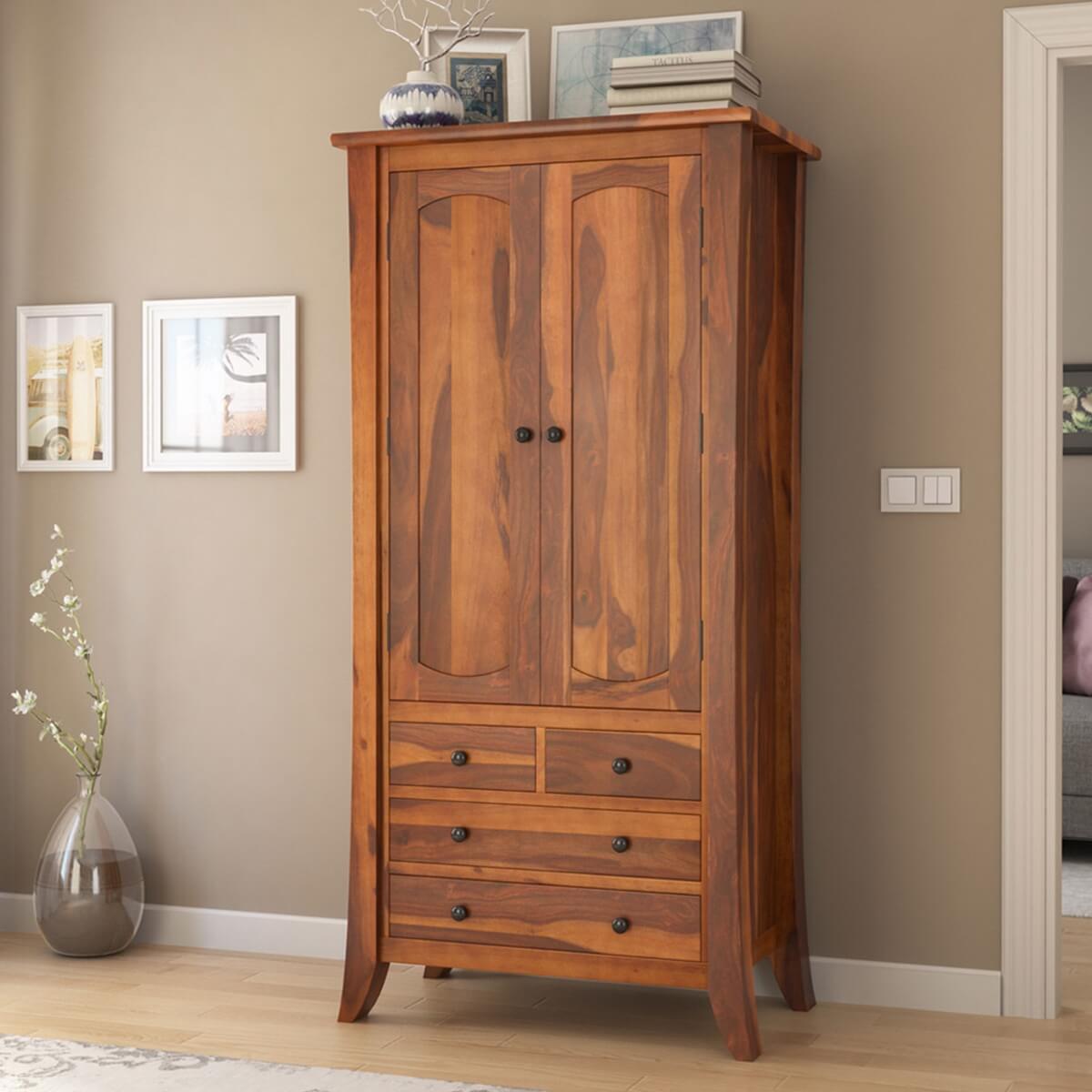 solid wood armoire wardrobe