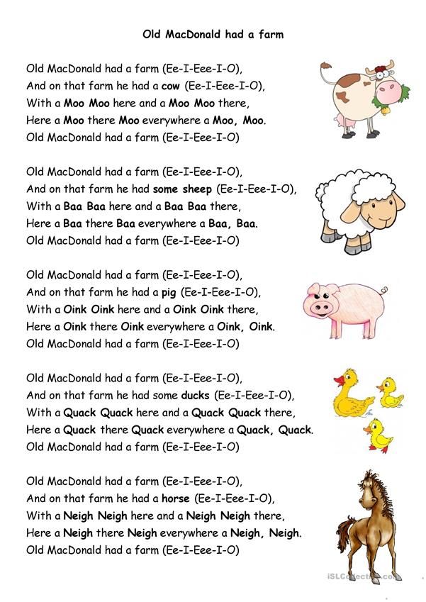 song old macdonald had a farm lyrics to