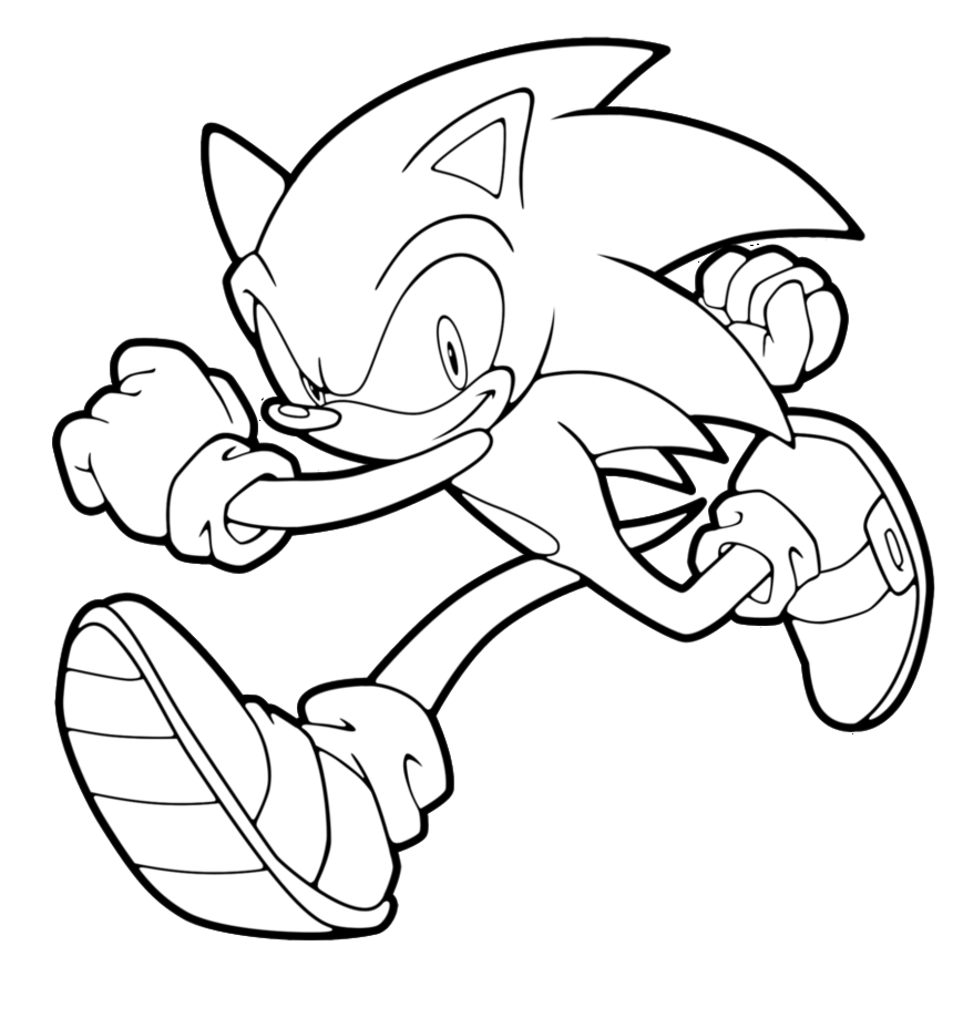 sonic coloring pictures to print