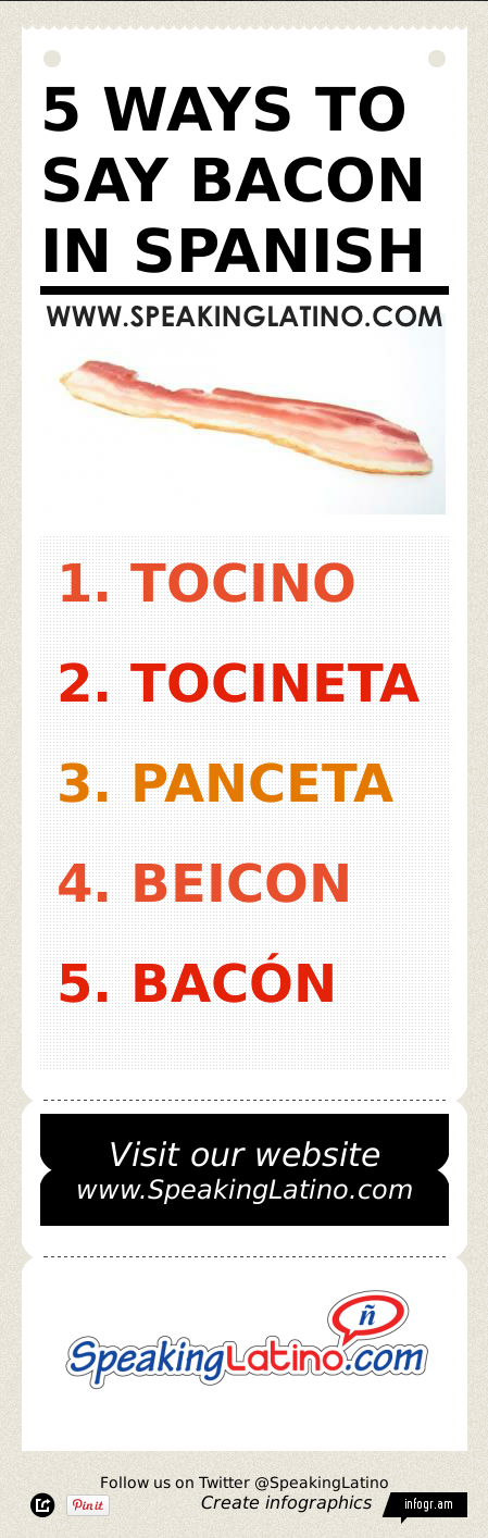 spanish word for bacon