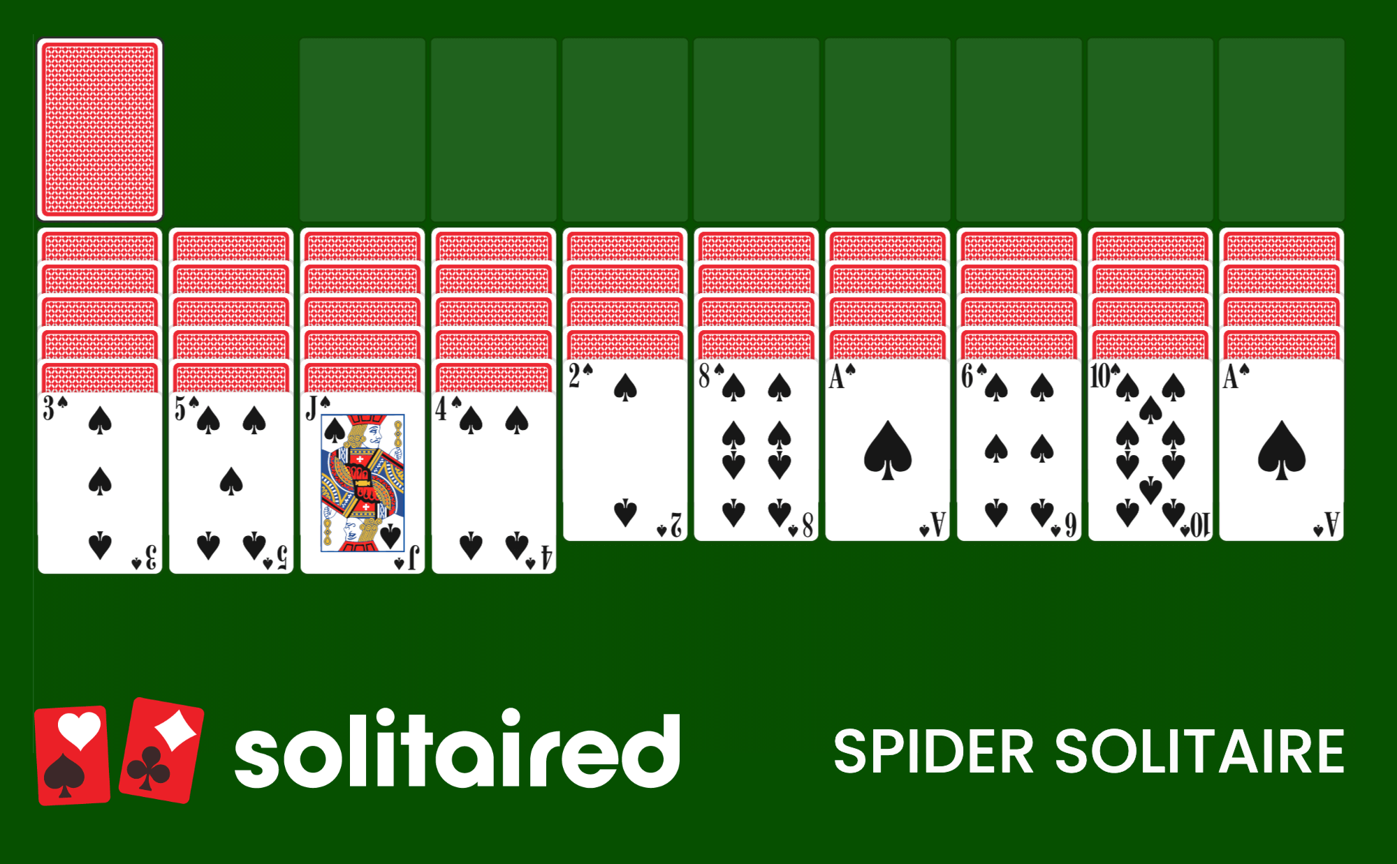 spider solitaire 2 suit free