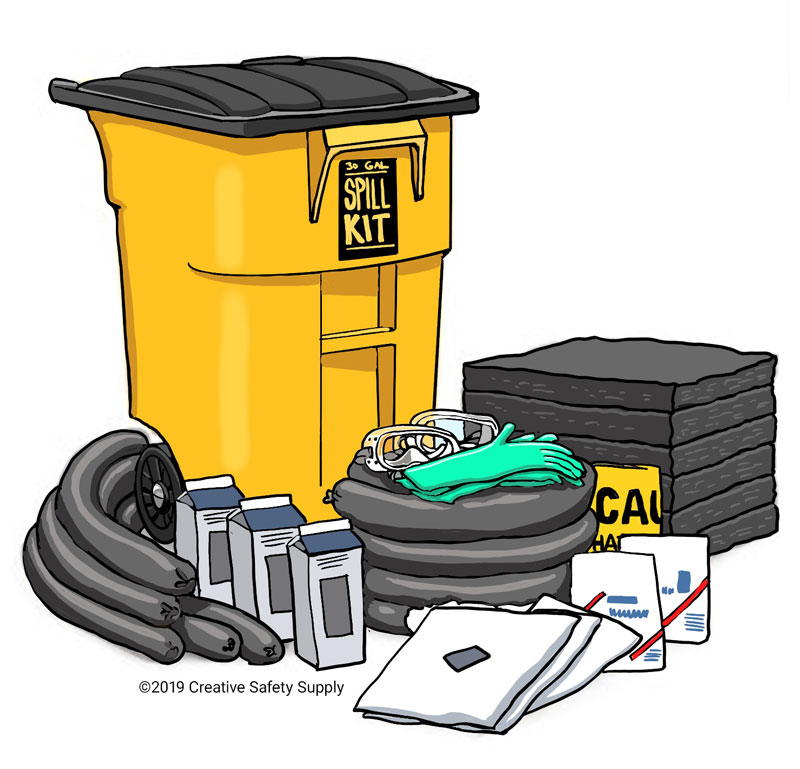 spill kit cartoon