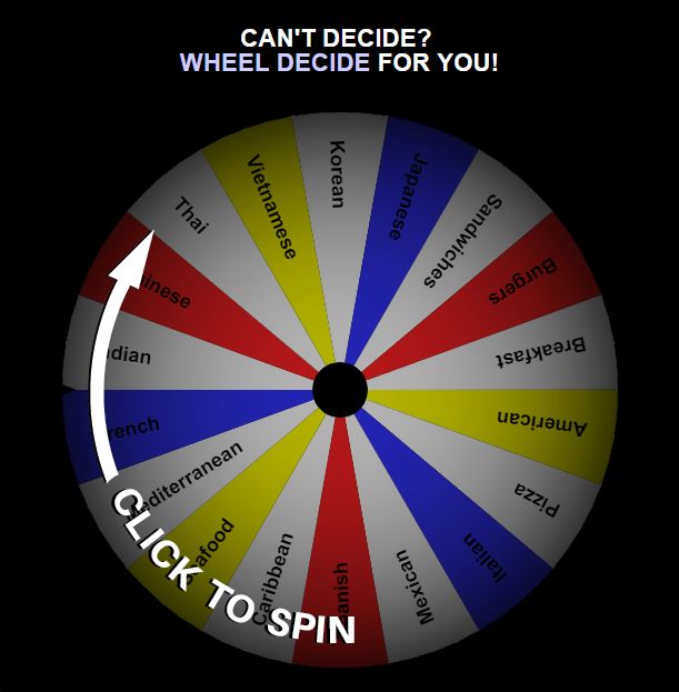 spin wheel decide