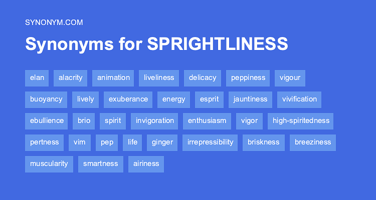 sprightliness synonym