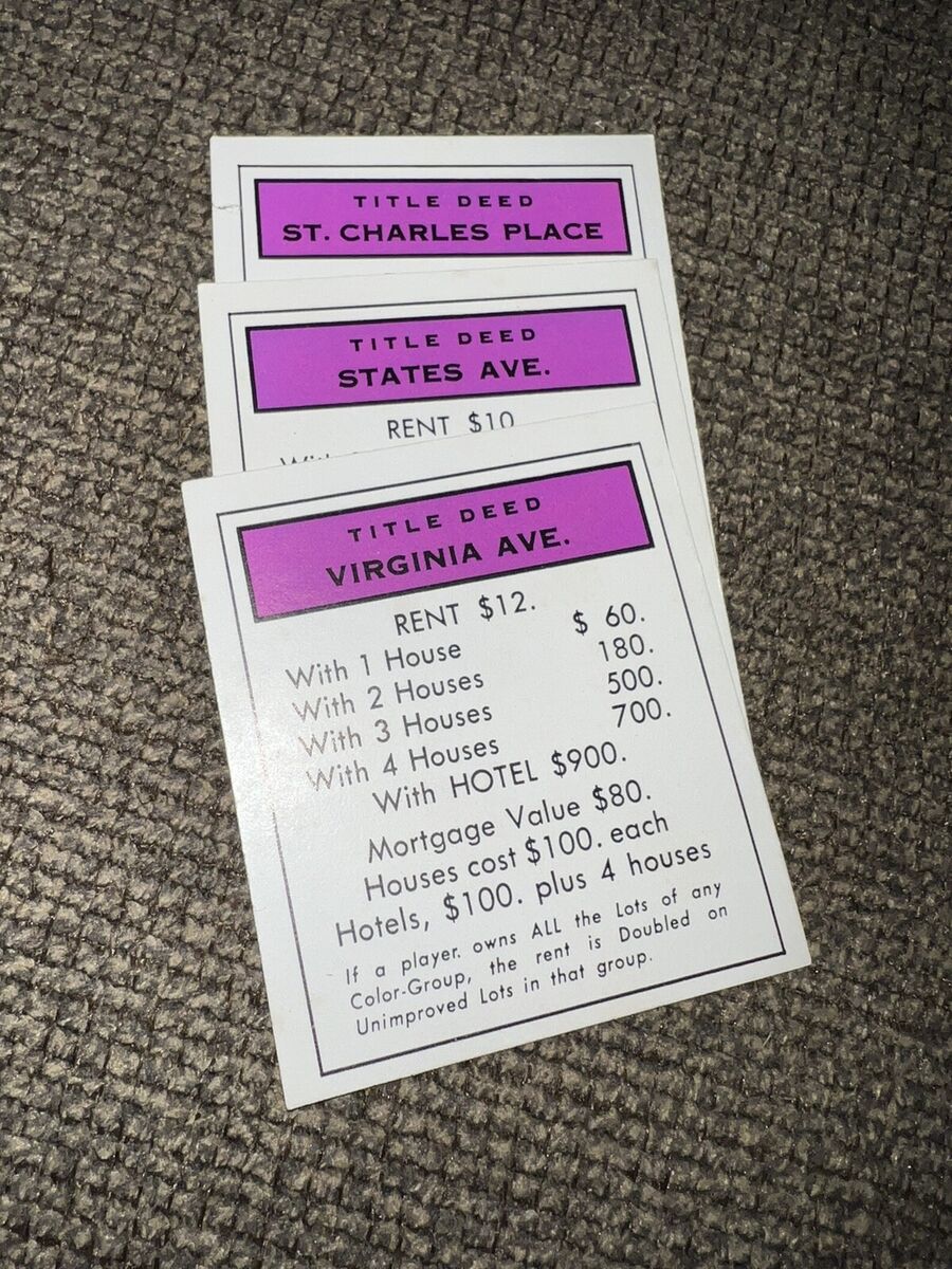 st charles place monopoly card