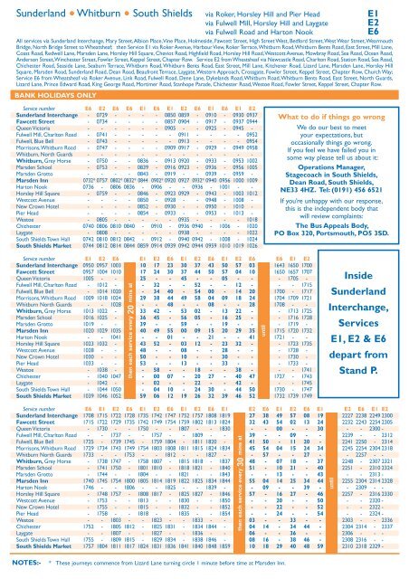 stagecoach bus timetable sunderland