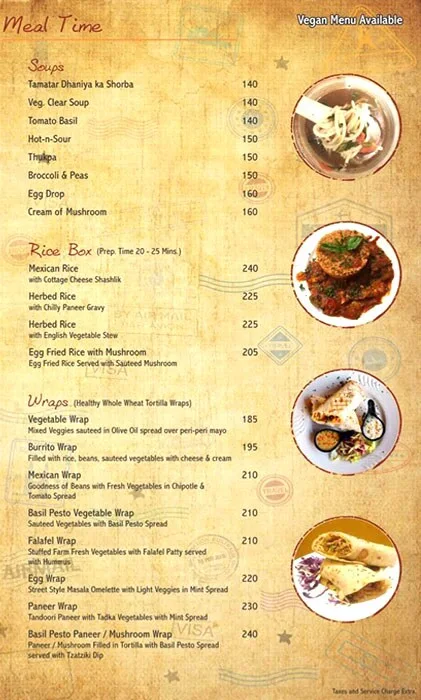 step out cafe menu