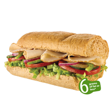 subway turkey sub calories