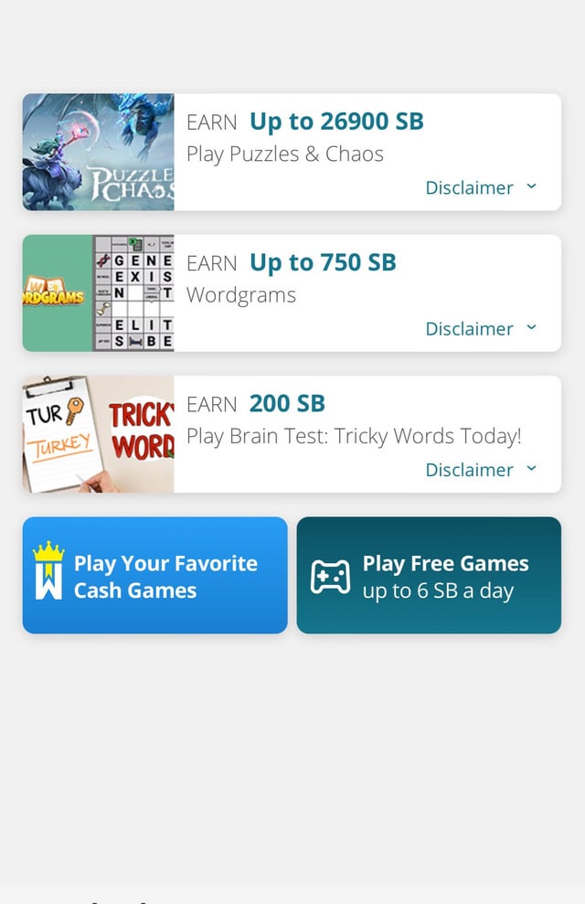 swagbucks game offers