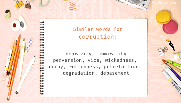 synonym for corruption