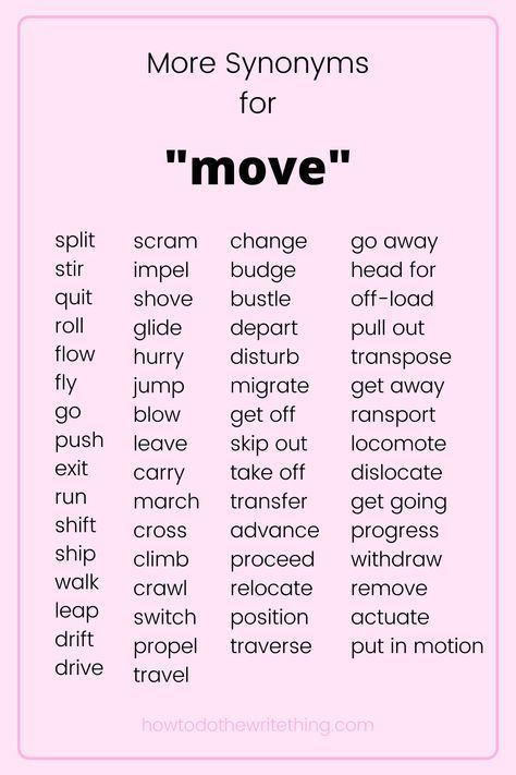 synonym move on