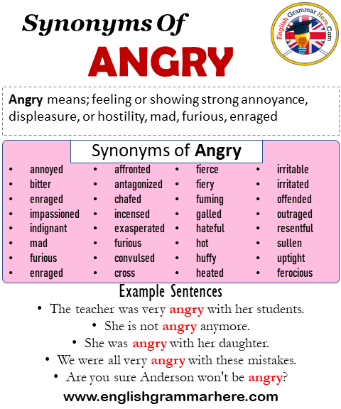 synonyms for annoyed