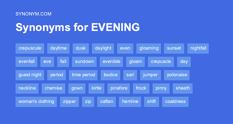 synonyms of evening