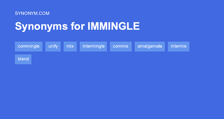 synonyms of mingling