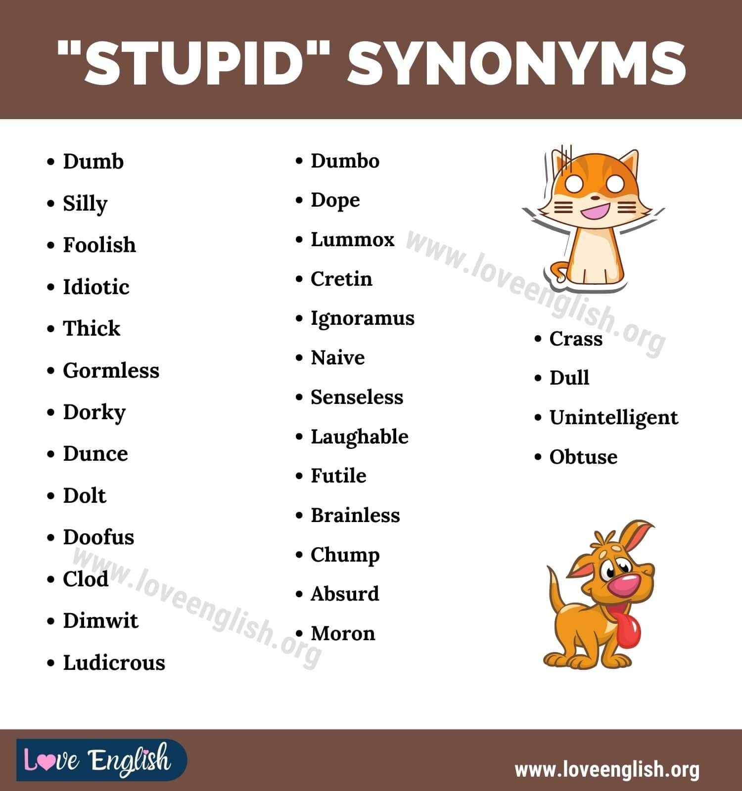 synonyms of stupid