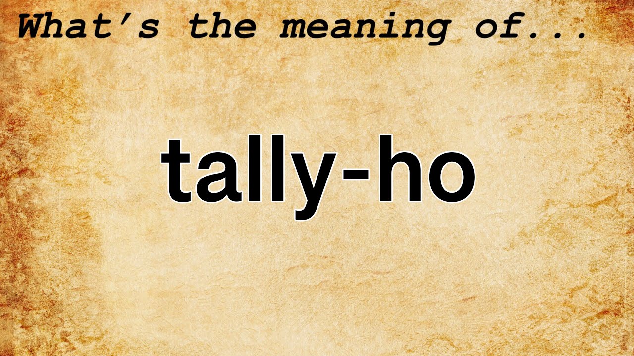 tally ho definition