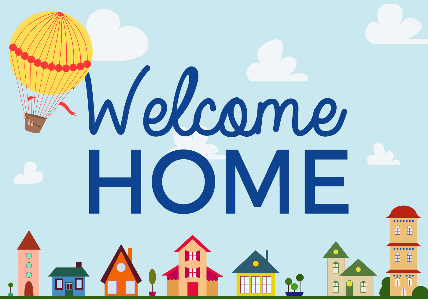 tarpaulin welcome home background