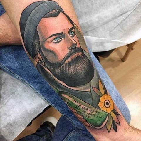 tattoo of a man