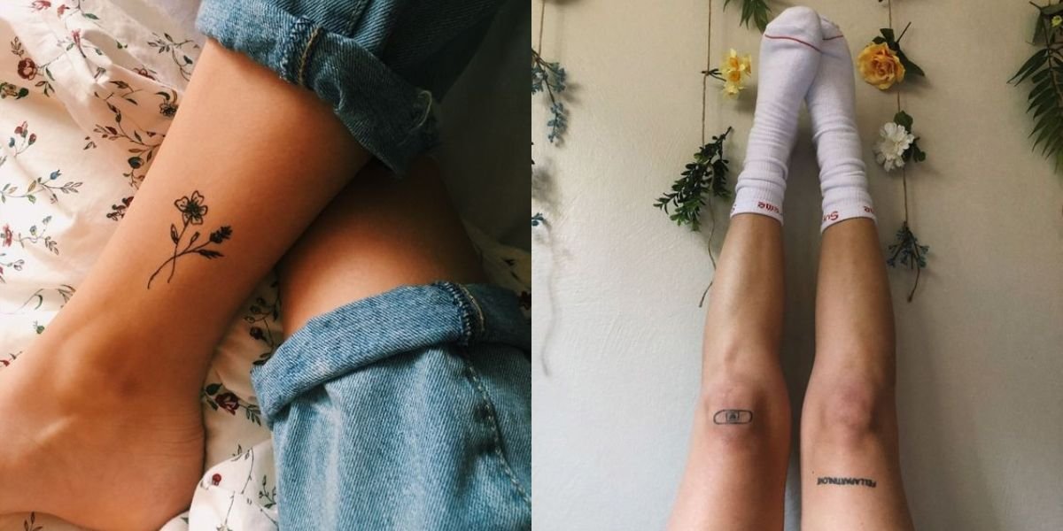 tatuajes pequeños en pierna