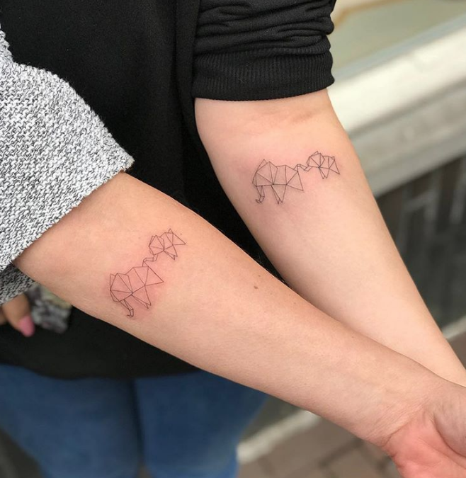 tatuajes pequeños madre e hijos