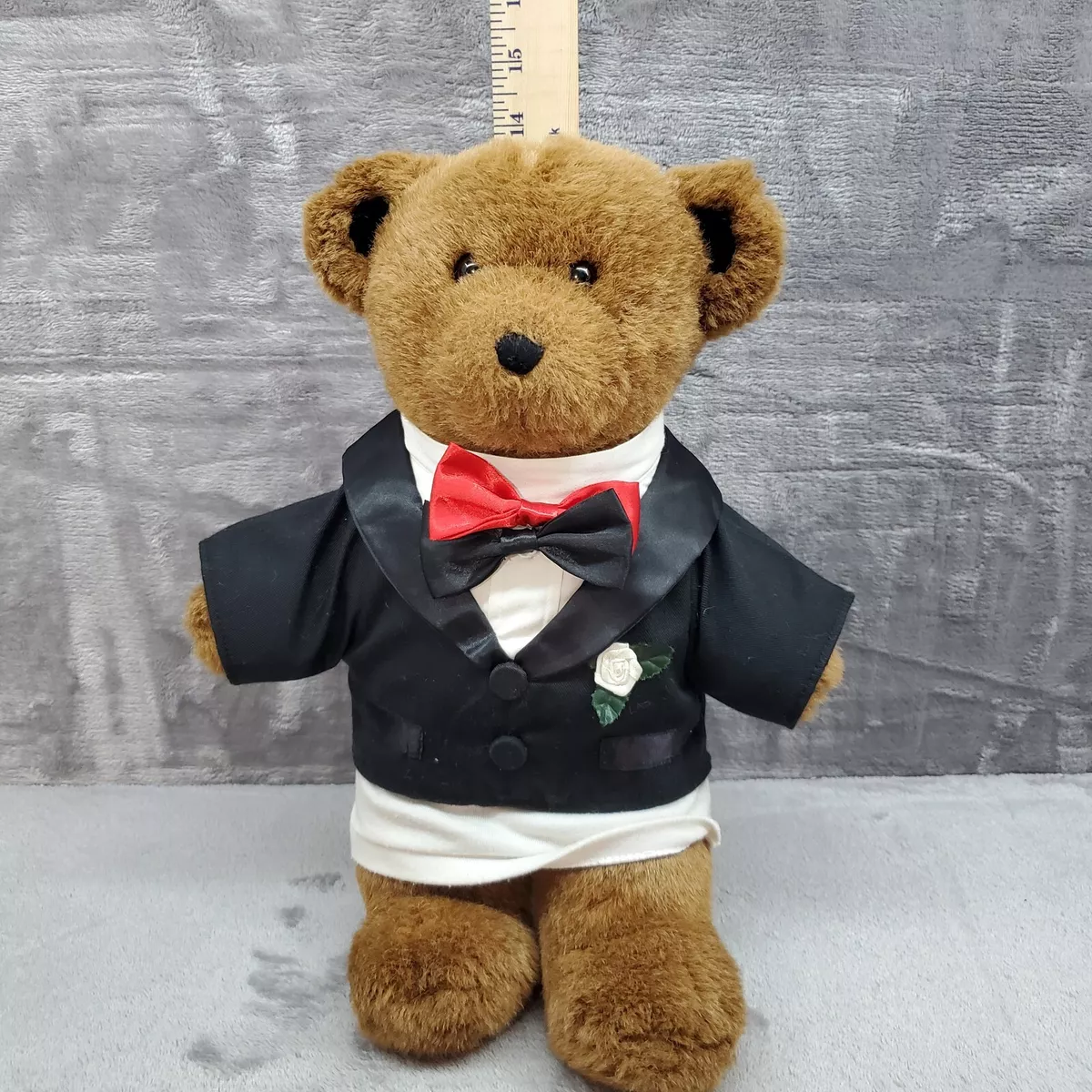 teddy bear with tuxedo