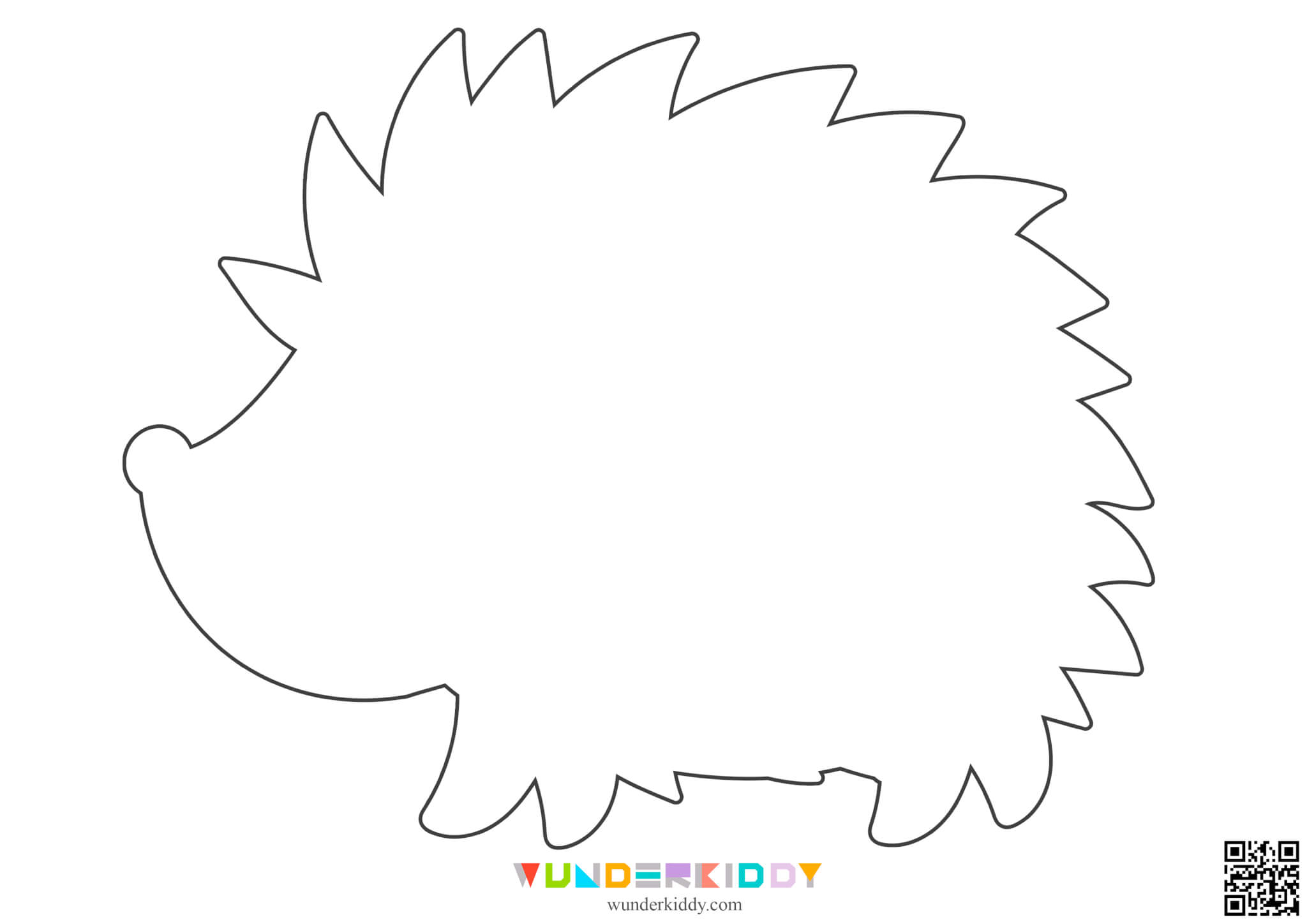 template of hedgehog