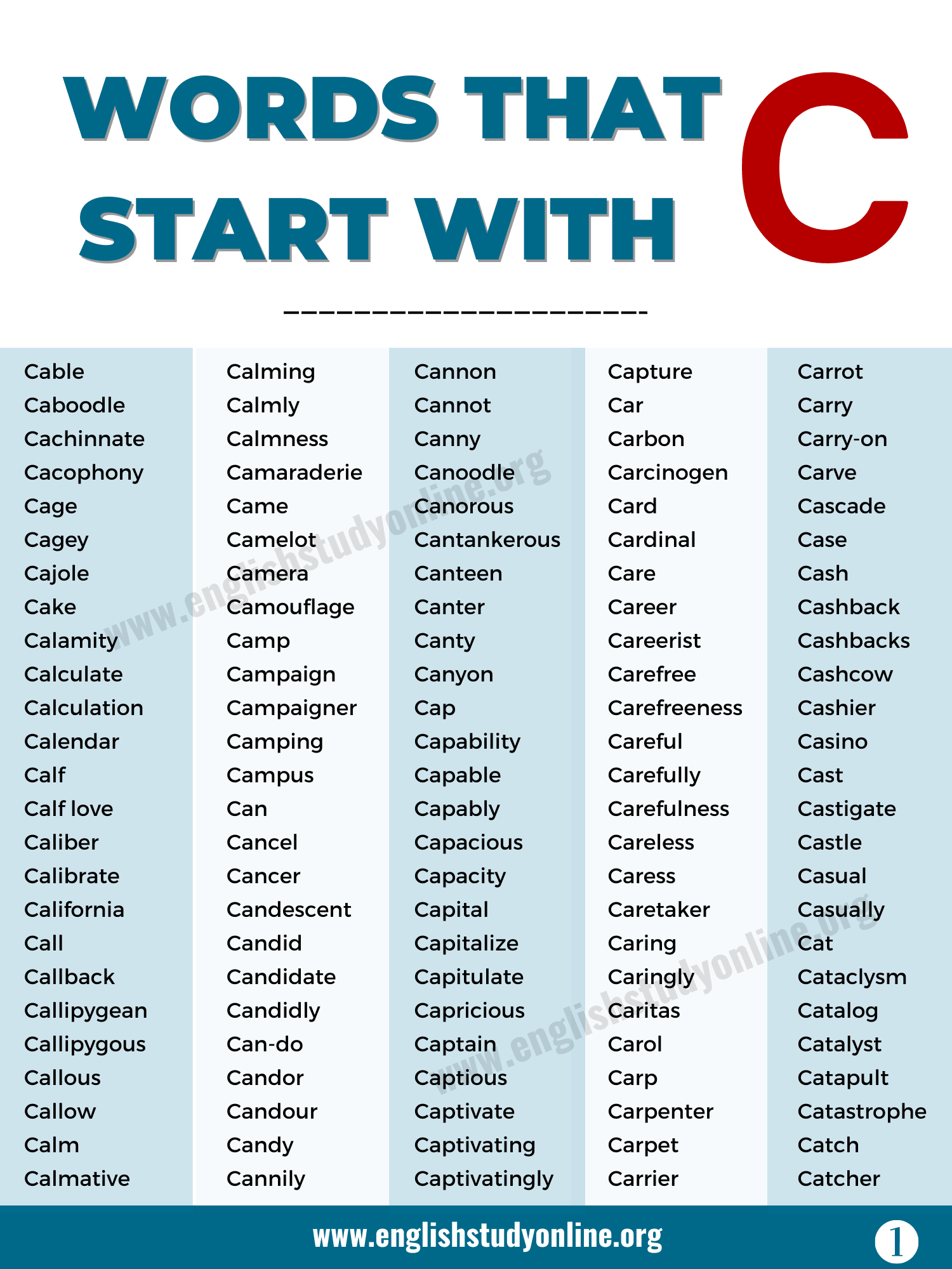 ten letter words starting with c