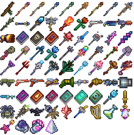 terraria magic weapons